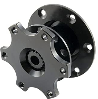Lenkrad Schnellverschluss Quick Release Nabe Alu Sportlenkrad Snap Off Adapter Schwarz