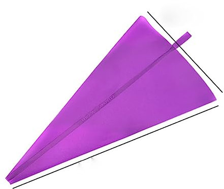 Sac à poche in silicone viola Riutilizzabili Glassa Piping Cream Sacco da pasticceria Attrezzo per decorare torte Sacchetti appesi per pasta di zucchero fondente fai-da-te-16 pollici