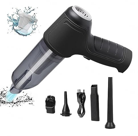VVLXRIC Mini Vacuum Blower, Wireless Handheld Best Lightweight Vacuum Quickly Inflate And Vacuum Vacuum Washer, Can Clean Keyboards,Sofas,Carpets,Black