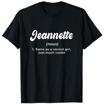 Jeannette Nom Définition Personnalisé Nom Jeannette T-Shirt