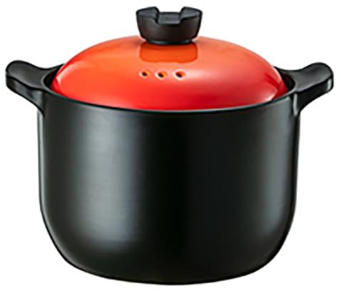 JJoias Cacerola Resistente Al Calor, Cacerola Con Tapa Y Asa, Cazuela De Cerámica Antiadherente, Apta Para Llamas Abiertas Y Estufas Eléctricas,6l