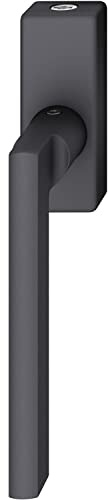 FSB Fenstergriff 34 1035 abschließbar eckige Rosette, Aluminium schwarz matt