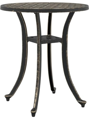 vidaXL Gartentisch Bronzen Ø48x53 cm Aluminiumguss