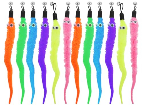 Vin Beauty Lot de 12 jouets de rechange pour chat avec clochettes - Accessoires pour chat - Accessoires pour chats ennuyés d'intérieur