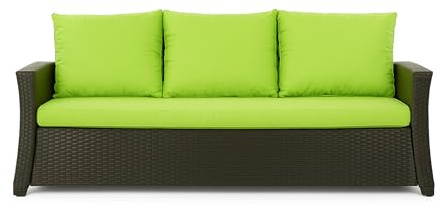Setgarden® Bankauflage - Outdoor sitzkissen für Gartenbank für polyrattan- Polster Auflage Outdoor - Bankpolster Auflage für Hollywoodschaukel Rattan Sitzbank (Limette, 170x60x50cm)