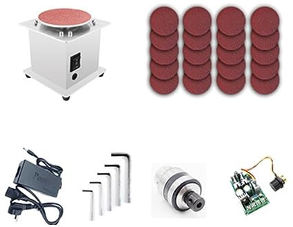 Máquina pulidora, lijadora orbital, Mini lijadora de discos de banco, rodillo de lijado, afilador de bordes eléctrico, máquina de molienda de sobremesa autoadhesiva de 7 velocidades Variables para lij