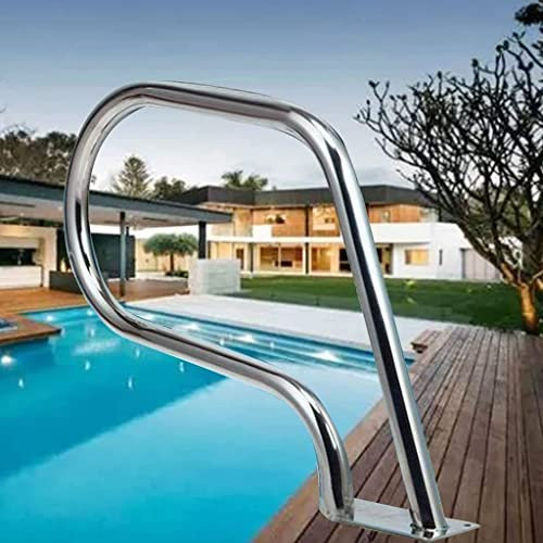 Pool ladder handrail Premium Stainless Steel Pool Hand Rail，Heavy Duty Handle Swimming Pool Grab Ladder Safety Handrails With Handle Cover，for Inground Pool, Swimming Pool, Spa Water Park(1pcs)