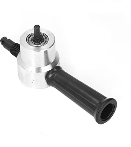 Jonlaki Metal Shears Drill Attachment, Double Head Electric Nibbler, Metal Nibbler Cutter, Aluminium Alloy Sheet Sheet with Compact Size Cutter Drill Atta