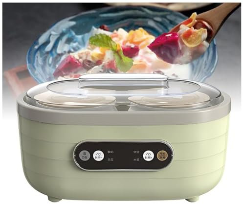 Yogurt Maker Con Pantalla Led,MáQuina AutomáTica Para Hacer Yogur,Yogurtera Multifuncional,Para Postres Caseros,Frescos Y Saludables