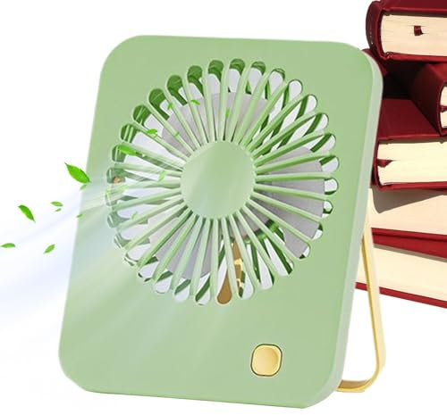 Generisch Ventilador, 180° Giratorio Personal Enfriador de Aire Ventilador de Mesa USB con Mango Portátil para Escuela, Camping Jardín Actividades al Aire Libre