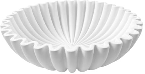 SMELEYOU Tazón volante tazón decorativo decoración de volantes bandeja de fruta elegante para la mesa de entrada para la mesa de entrada de la cocina