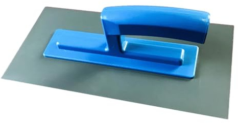 Ronyme Llana de acabado plana Herramientas de construcción Llana de enlucido liviana Agarre cómodo para aplicación de baldosas de cemento, Azul
