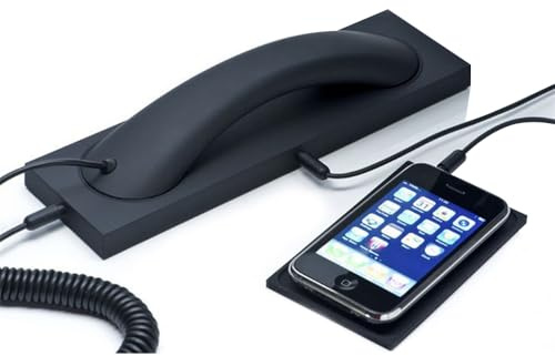 ENJOY-UNIQUE Retro Telefonhörer Empfänger Kopfhörer für Handy, Tablet, Laptop, Headset mit Antwort-Taste und komfortablem Anruf, 3,5-mm-Mikrofon-Audio-Klinkenstecker, tolles Geschenk für Eltern