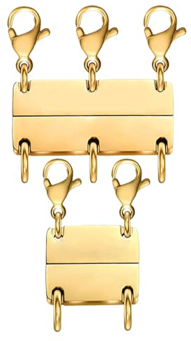 Flerlagershalsband | Smyckeslås, 2 stycken magnetiska avdelare för smycken choker dam