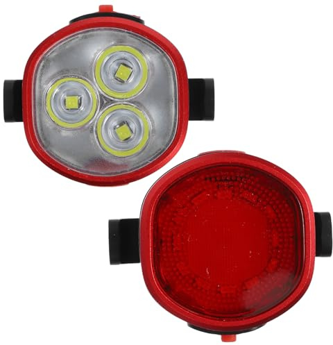 Healeved Juego de Luces para Bicicleta Recargables USB Luz Trasera para Bicicleta de Montaña y Carretera Set Luz Delantera y Trasera 2 Modos de Iluminación para Ciclismo Nocturno