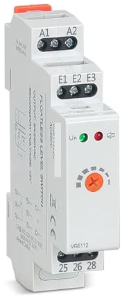 Relè di controllo del livello liquido su guida Din 220V 24V Regolatore dell'acqua Interruttore a galleggiante Rilevatore serbatoio(AC 220V)