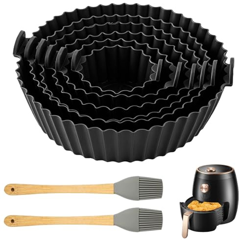 6 Piezas Molde Silicona Freidora de Aire, Molde Silicona Air Fryer
