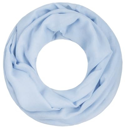 Majea Loop Cary Basic Schal Tuch Damen-schal Schlauchschal Rundschal Halstücher uni unifarben Loopschal einfarbig, 170x80, Hellblau 1