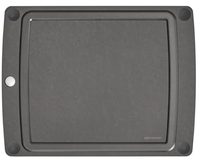 Epicurean 505-151102003 All-In-One Schneidebrett Mit Rutschfesten Füßen Und Saftrille, 36,8 Cm × 28,6 Cm, Schiefer/Schwarz