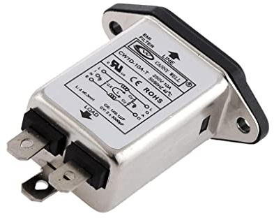 Milageto Filtre EMI RFI AC 250 V 10 A Suppresseur CW1D-10A-T Filtre anti-bruit