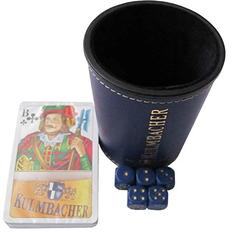 Kulmbacher Brauerei - Skatkarten & Würfelbecher mit 5 Würfeln
