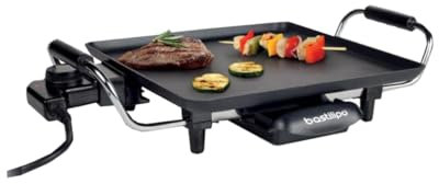Bastilipo - Vulcano Fast Table Chef VFT-1500 Grill, 1500W - 28 x 28 cm, Raccoglitore di grassi
