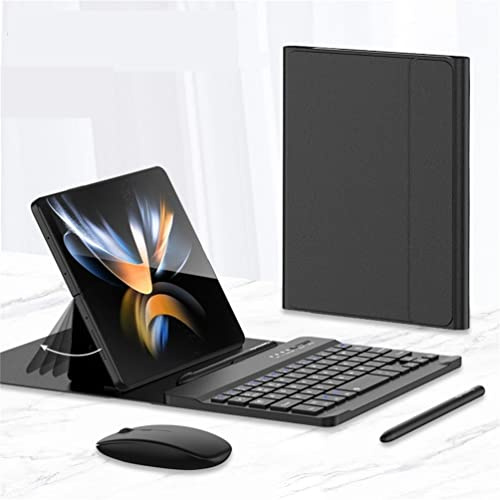 Galaxy Z Fold 4 / Z Fold 3 Packs de Bluetooth Teclado y Ratón con S Pen, Compatible para Samsung Galaxy Z Fold 4 5G Wireless Keyboard + Mouse + Stylus (Black)