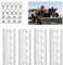 Ansobea Riel para aerolíneas, 4 x 1 m, aluminio, forma semicircular, juego de rieles de aerolínea con 10 anillos de montaje para carriles de aerolínea, 8 tapas para carriles de aerolíneas, para
