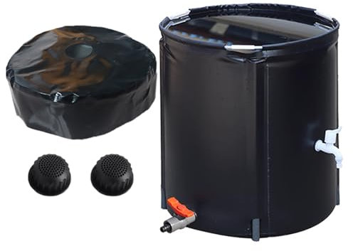 MAAOBR Récupérateur Eau de Pluie Pliable, Collecteur Tonneau Eau de Pluie Gouttiere, Recuperateur Eau avec Couverture, pour Récupérer Eau Arroser Nettoyer Jardin Voitures (Size : 100L)