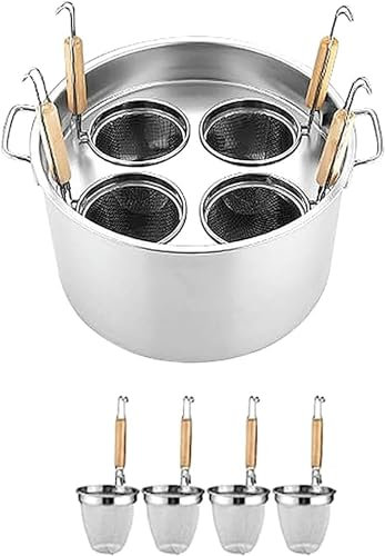 Edelstahltöpfe Mit Teilen Und Sieb, Set Von Einsätzen Für Cuocipasta Bei 3/4/5 Löchern Für Hauskuisine, Kommerzielles Kochwerkzeug (Energieklasse A)