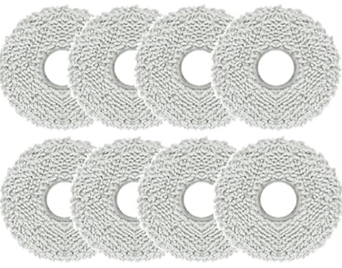 8 Stück Ersatz Wischtücher Kompatibel mit Ecovacs Deebot T30 OMNI/T30S Combo/ T30 Pro Omni/X2 Combo/T20 OMNI/ X1 Turbo/ X1 OMNI/ X1E OMNI/ T10/ T10 PLUS Wischmop Wischpads, Wiederverwendbar & Waschbar