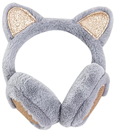 ohrenwärmer-weiß, Ohrenschützer Winter Damen Klassische, Ohrenschützer Faltbare Ohrwärmer Weicher Earmuffs Winter Ohrenwärmer Fleece Ohrenschützer