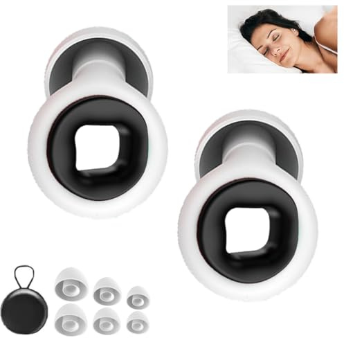 Motoearplugs, Antinoise Mudo Tapones Para Los Oídos, Ultra-comfy Reutilizable Noisereducing Tapones Para Los Oídos Para Dormir, Para Dormir, Concierto, Trabajo & Reducción De Sonido (White)