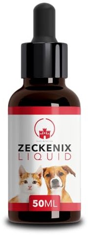 Saint Nutrition® ZECKENIX Liquid 50ml - Zeckenschutz Katze & Hund – Natürliche Formel Für Hunde und Katzen - Ohne Chemie - Ideal für den täglichen Gebrauch - Pflanzliche Unterstützung