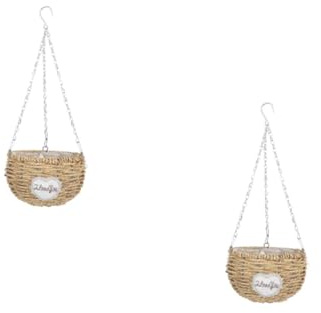 VANZACK 2pcs Decorative Hanging Basket Indoor Flower Pot Plant Container for Balcony Garden for Plant Lovers
