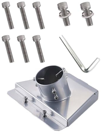 Fluxioxtna Supporto d'acciaio del tetto del supporto del tubo dell'adattatore della parabola satellitare per il risparmio di tempo accessorio del montaggio del piatto di Satellite