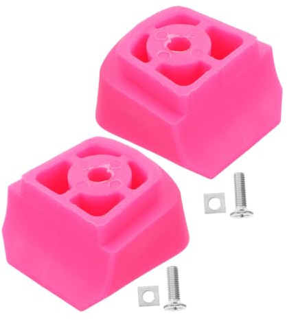 JUMPLAWN 2 Stück Bremsstopper für Kinder Inlineskates 6mm 6,2mm Rosa | Gummi und Edelstahl, Leichtes System mit Schnellbremse, Rutschfest, für Rollschuhe und Inlineskates