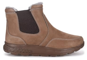 48 horas, Botín Casual para Mujer, Modelo 521601, Piel Natural, Suela de Goma, Cierre Elástico (Taupe, Mediano, Sistema tallas calzado EU, Adulto, Mujer, Números, mediano, 41)