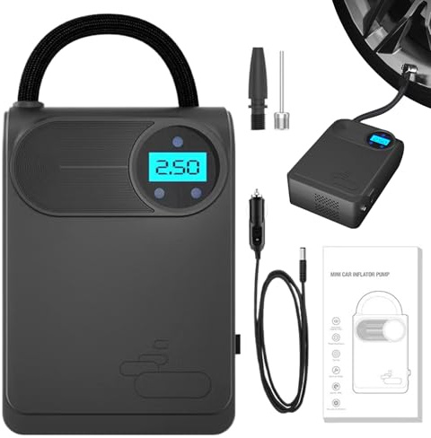 Reifenfüller, tragbar, automatische Abschaltung, Auto-Aufpumpwerkzeug, intelligenter Reifenfüller mit Manometer, für Fahrräder, Bälle, Fahrrad, Basketbälle, Automobil