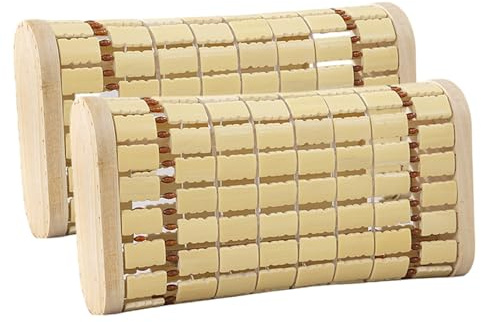 Hperu 2 st 13,4 x 6,3 andningsbar bambu bastukudde, bärbar och kylande huvudkudde för ångbastu spa hemmakontor, fuktbeständig och bekväm