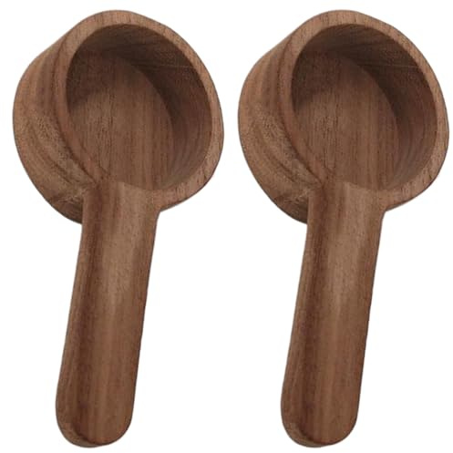 Cuchara de madera, 2 cucharas medidoras de madera, cuchara de café pequeña de 3, 9 pulgadas, cucharada reutilizable para té, café, azúcar, especias, frijoles
