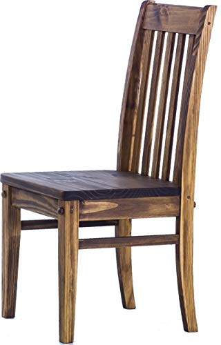 Holzstuhl Classico Eiche antik - Esszimmerstuhl Klassik Pinie Massivholz Echtholz - Variante & Farbe wählbar - Stuhl Holz Wohnzimmerstuhl Lehnenstuhl Lehne Küchenstuhl Landhaus Brasilmöbel