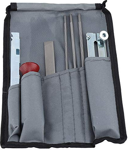 Samfox Sägekettenschärfer Set- Kettensägenschärfer-Kit Werkzeugtasche zum Schärfen und Feilen von Kettensägen und anderen Klingen 8 Teile/satz