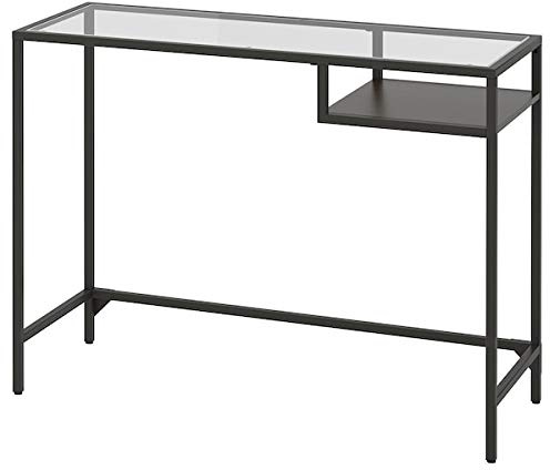Tok Mark Traders VITTSJÖ Laptoptisch, schwarz-braun, Glas, 100x36 cm langlebig und pflegeleicht. Schreibtische für zu Hause. Schreibtische & Computertische. Tische & Schreibtische. Möbel