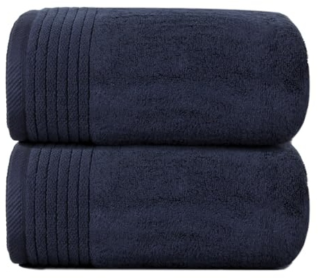 Westlane Linens Bath Towels Set of 2 (76x137 cm) - 100% Egyptian Cotton 700 GSM Zero Twist Towel Set Super Soft & Highly Absorbent Hotel & Spa Quality Thick Bathroom Towels