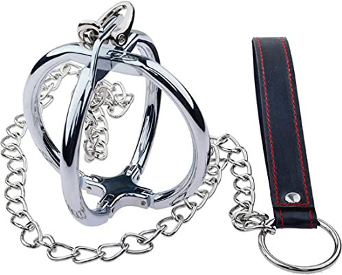 SM Metall Bondage Kreuz Handschellen Set, Edelstahl Erotik Handfesseln Mit Schloss Und Metallkette, SM Fetish Sklavin Sex Spielzeug Für Männer & Frauen Erwachsene Spiele,Male