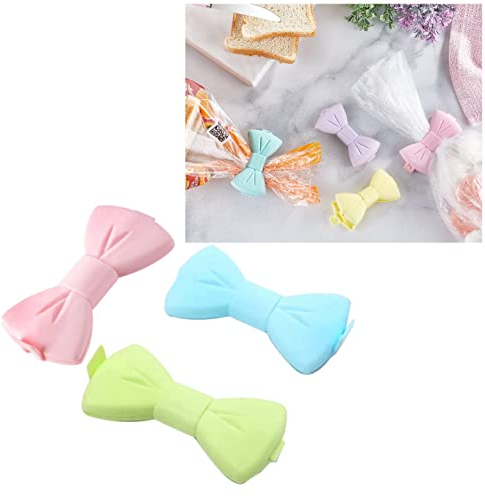 TIE BAG CLIPS -FOOD Bag Clips. SANDWICH Bag Clips, PIPING Bag Clips, SNACK Bag Clips, CEREAL Bag Clips (PK5 BOW TIE)