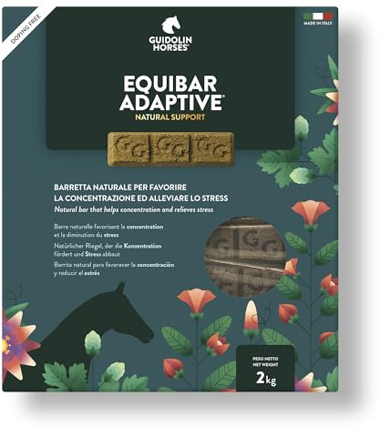 Guidolin Horses Equibar Adaptive® Barretta funzionale per il benessere psico-fisico e la concentrazione del cavallo 100% naturale doping free 2Kg