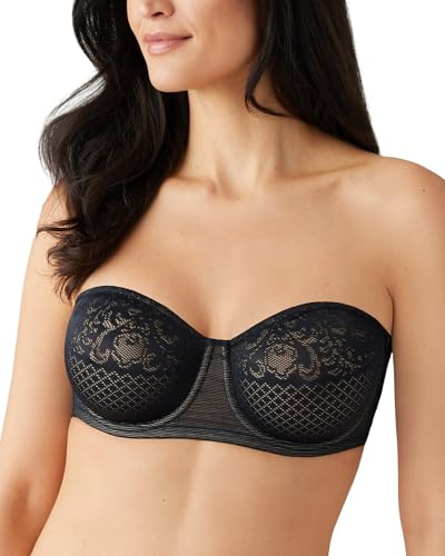 Wacoal Visual Effects Strapless Minimizer Bra Black 38DDD