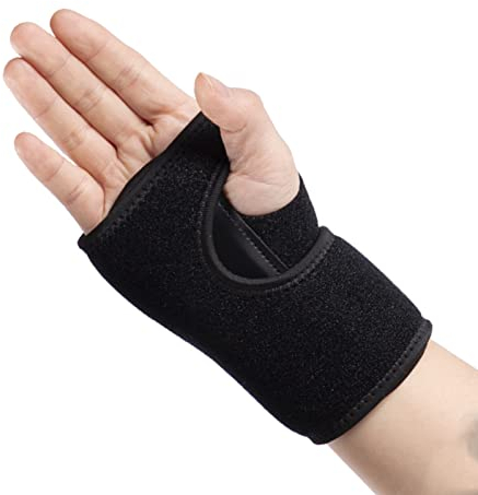 Support de Poignet Attelle Poignet pour Canal Carpien Protège Poignet Bandage Poignet Compression Réglable Orthese Poignet pour Arthrite, Fracture, Tendinite, Des Sports 1 pièces (main droite, noir)